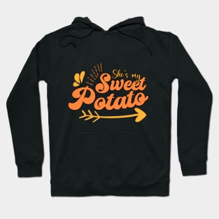 Thanksgiving Matching Couple She's My Sweet Potato I Yam Set Hoodie